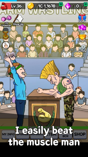 arm wrestling clicker for android