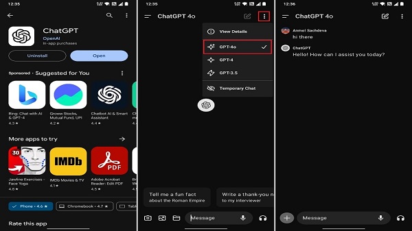 chatgpt 4o for android