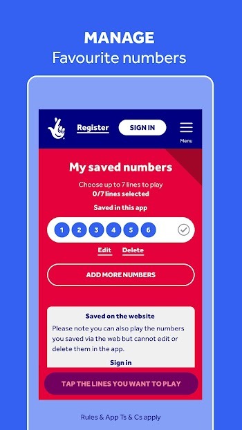 national lottery app for android