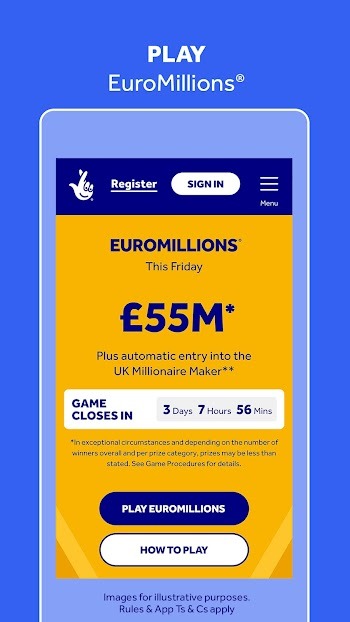 national lottery app latest version