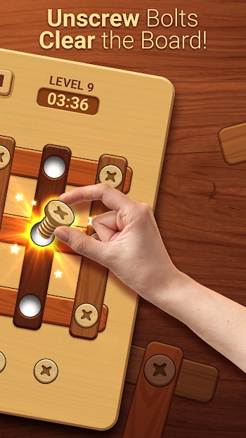 wood screw puzzle for android