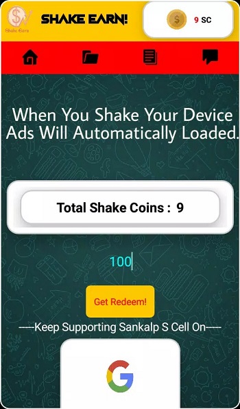 shake earn apk