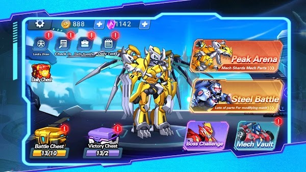 mecha storm robot battle game apk